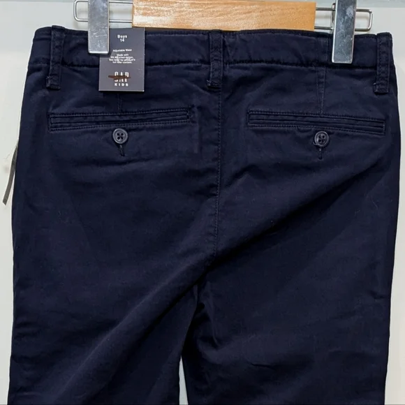 GAP | Boys Navy Adjustable Waist Lived In Chino w/ Washwell Uniform Pants - Picture 4 of 4